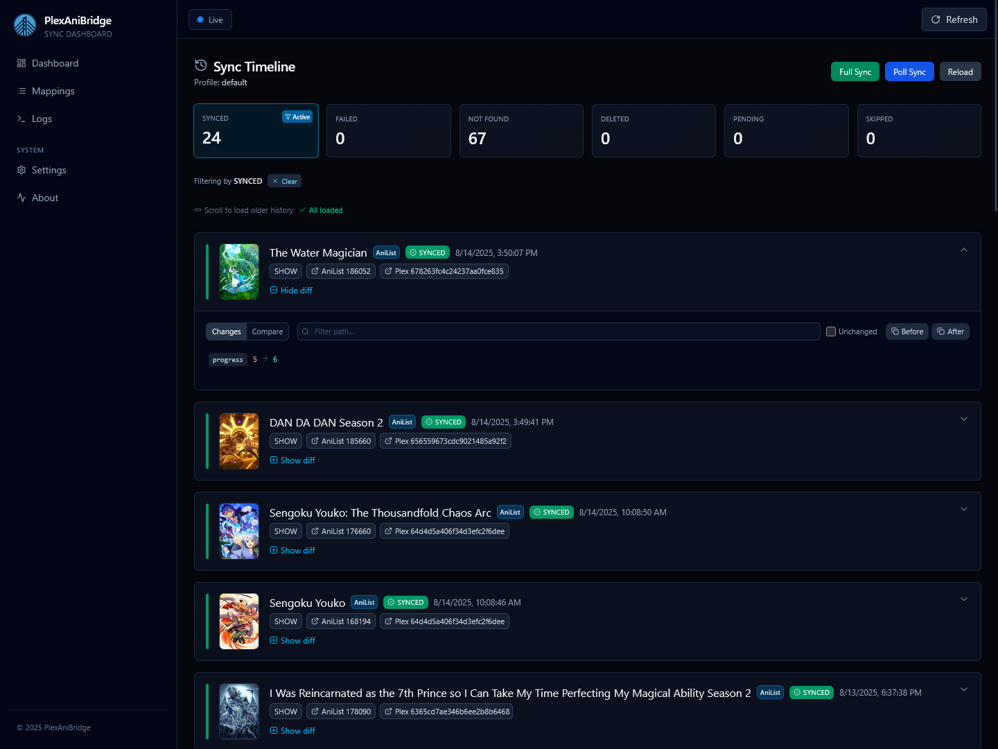 Timeline Screenshot